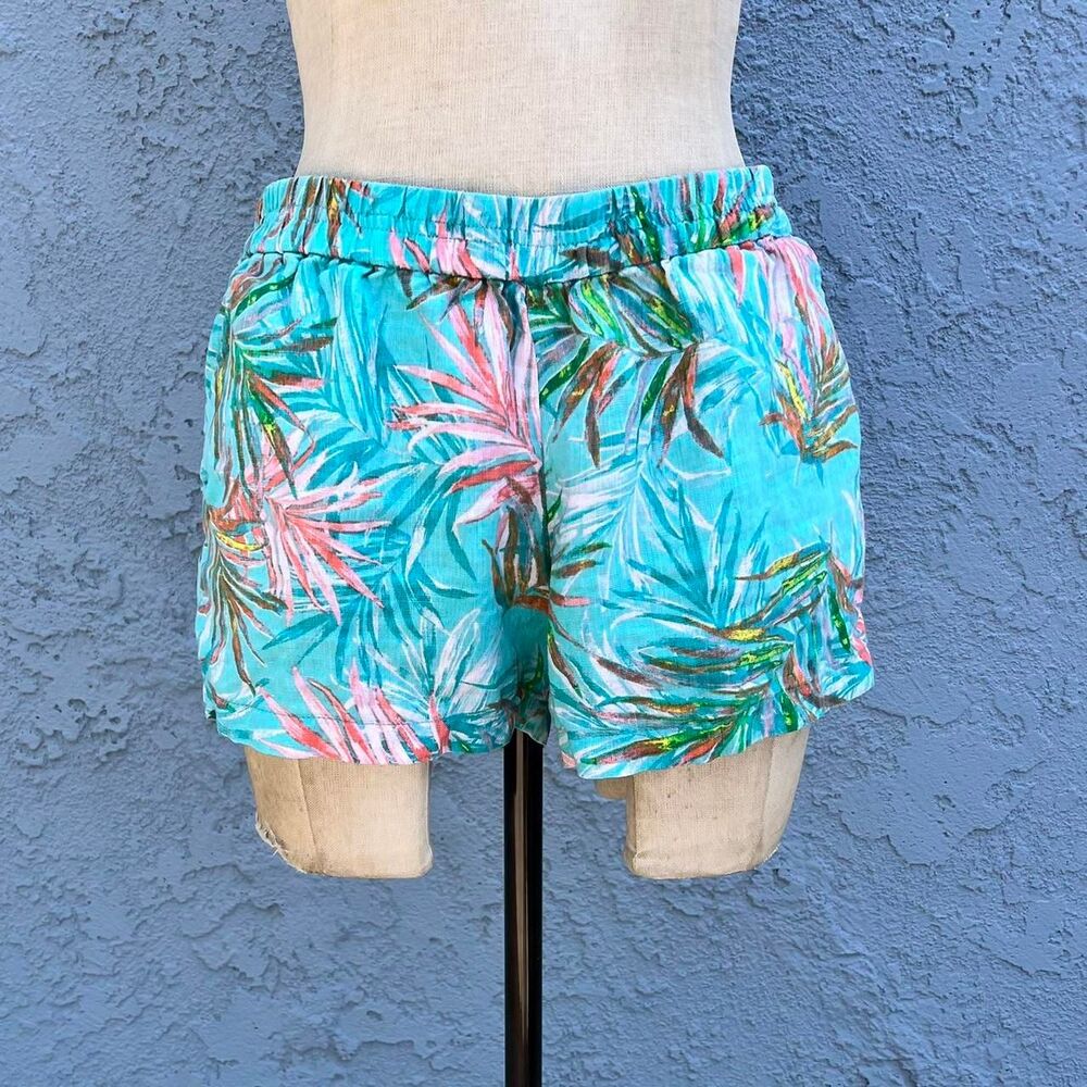 Linen Shorts Size 4 tropical print KUT